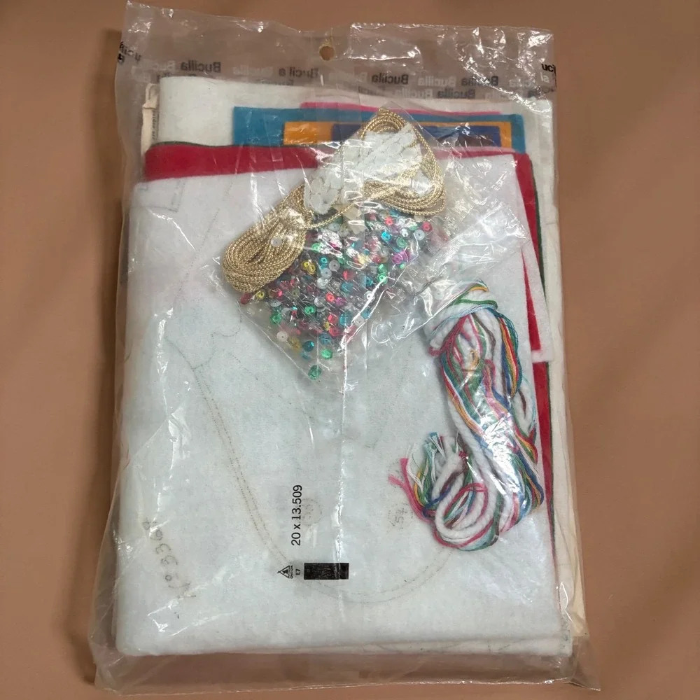 Bucilla Jeweled Christmas Stockings Kit 3369 Old Fashioned Christmas Set of 2